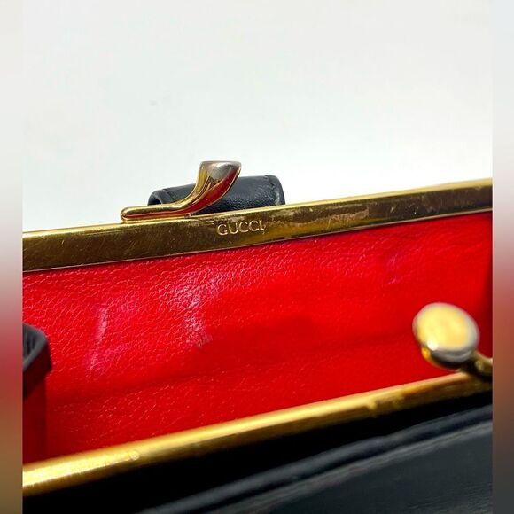 Authentic Vintage Gucci Dionysus Horsebit Leather Wallet Black - Picture 13 of 14